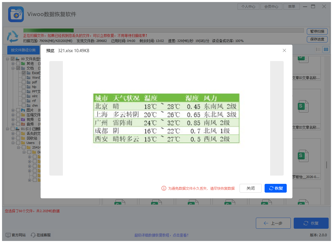 Viwoo数据恢复软件1